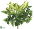 Silk Plants Direct Hosta, Boston Fern, Philodendron Bush - Green - Pack of 6