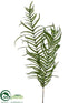 Silk Plants Direct River Fern Frond Bundle - Green - Pack of 6