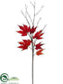 Silk Plants Direct Sycamore Maple Leaf Spray - Brick - Pack of 6