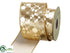 Silk Plants Direct Metallic Printed Ribbon - Gold - Pack of 4