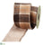 Plaid Ribbon - Brown Beige - Pack of 6