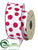 Ribbon - White Red - Pack of 6