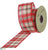 Plaid Ribbon - Red Beige - Pack of 6