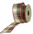 Plaid Ribbon - Red Green - Pack of 6