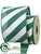 Ribbon - Green White - Pack of 6