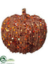 Silk Plants Direct Glittered Pumpkin - Copper - Pack of 24