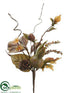 Silk Plants Direct Pine Cone, Gourd Pick - Green Brown - Pack of 12