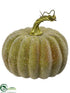 Silk Plants Direct Beaded Pumpkin - Green - Pack of 6