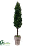 Silk Plants Direct Cedar Topiary Cone - Green - Pack of 1