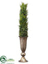 Silk Plants Direct Cedar Cone Topiary - Green - Pack of 1