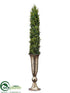 Silk Plants Direct Cedar Cone Topiary - Green - Pack of 1