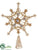 Jewel Snowflake Tree Topper - Gold - Pack of 4