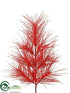 Silk Plants Direct Long Needle Pine Swag - Red Glittered - Pack of 2