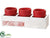 Pot - Red White - Pack of 6