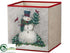 Silk Plants Direct Snowman Storage Box - White Green - Pack of 6