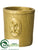 Medallion Pot - Gold - Pack of 8