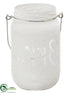 Silk Plants Direct Snowed Glass Jar - Frosted - Pack of 6