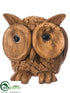 Silk Plants Direct Drift Wood Chips Owl - Brown - Pack of 4