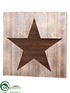 Silk Plants Direct Wood Star - Brown Whitewashed - Pack of 2