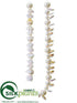 Silk Plants Direct Pearl, Shell Garland - White Pearl - Pack of 6