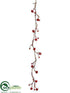 Silk Plants Direct Jingle Bell Garland - Red - Pack of 6