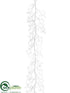 Silk Plants Direct Garland - White Glittered - Pack of 6