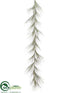 Silk Plants Direct Long Needle Pine Garland - Green Silver - Pack of 2