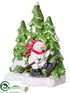 Silk Plants Direct Snowman Stocking Holder - Red Green - Pack of 2