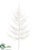 Glittered Fern Spray - White - Pack of 36