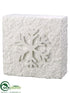 Silk Plants Direct Snowflake Wall Tile - White - Pack of 4