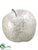 Glittered Apple - White - Pack of 6