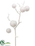 Silk Plants Direct Snowball Spray - White - Pack of 6