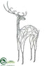 Silk Plants Direct Metal Reindeer - Brown Ice - Pack of 2