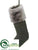 Knit, Fur Stocking - Green Brown - Pack of 4