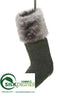 Silk Plants Direct Knit, Fur Stocking - Green Brown - Pack of 4