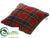 Knit, Plaid Pillow - Gray Red - Pack of 2