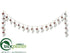 Silk Plants Direct Christmas Stocking Garland - Beige Red - Pack of 4