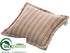 Silk Plants Direct Stripe Pillow - Burgundy Beige - Pack of 6