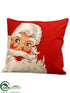 Silk Plants Direct Santa Pillow - Red Beige - Pack of 2