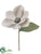 Glittered Linen Magnolia Pick - Silver - Pack of 12