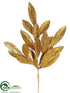 Silk Plants Direct Bay Leaf Spray - Gold Antique - Pack of 72