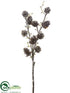 Silk Plants Direct Pine Cone Spray - Brown Ice - Pack of 24