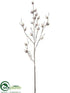 Silk Plants Direct Cotton Spray - White Glittered - Pack of 12