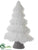 Glittered Snow Christmas Tree Table Top - White - Pack of 6