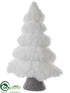 Silk Plants Direct Glittered Snow Christmas Tree Table Top - White - Pack of 6