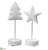 Star, Tree Table Top - White - Pack of 2