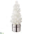 Glittered Pine Tree - White - Pack of 4