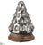 Glass Tree With Wood Base - Silver - Pack of 2