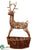 Reindeer Wall Basket - Natural Whitewashed - Pack of 4