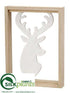 Silk Plants Direct Reindeer Frame - Brown Whitewashed - Pack of 8